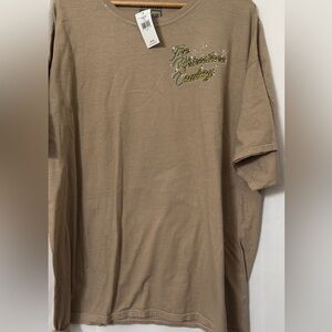 Casual Tan Graphic Tee